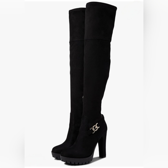 GUESS Women's Tailia Over-The-Knee Boot-Black - Picture 1 of 10